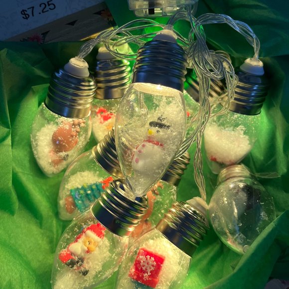 ** Nearly Five Feet of Christmas Fun Snow Globe Light Set - Picture 4 of 5